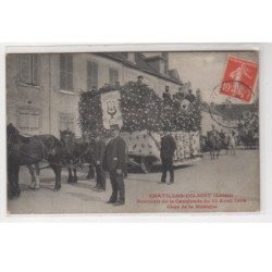 CHATILLON COLIGNY : souvenir de la cavalcade en 1909 - le char de la musique - très bon état