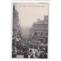 FLERS : greves de 1907, défilé des grévistes - tres bon etat