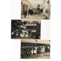 NANTES - Lot de 3 photos - Inauguration 1907 LA MAISONNETTE Association des Cités Jardins de France - très bon état