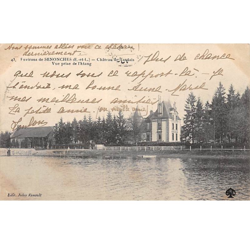 Environs de SENONCHES - Château de TARDAIS - Vue prise de l'Etang - très bon état