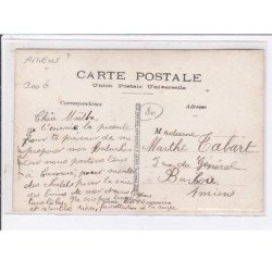 AMIENS ? : carte photo (cachet de départ) - très bon état