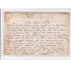 Environs de PERONNE : carte photo d'une équipe de football - bon état