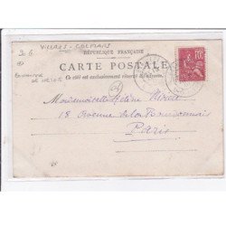 VILLARS COLMARS par Beauvezer : carte photo (enfant et bonhomme de neige) - très bon état