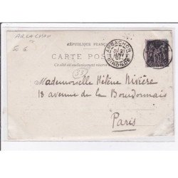 ARCACHON : carte photo (en 1900 - une rivière aux environs d'Arcachon) - très bon état