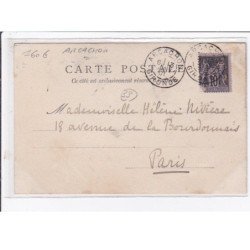 ARCACHON : carte photo (en 1900 - embarquement des huitres sur des charettes) - très bon état