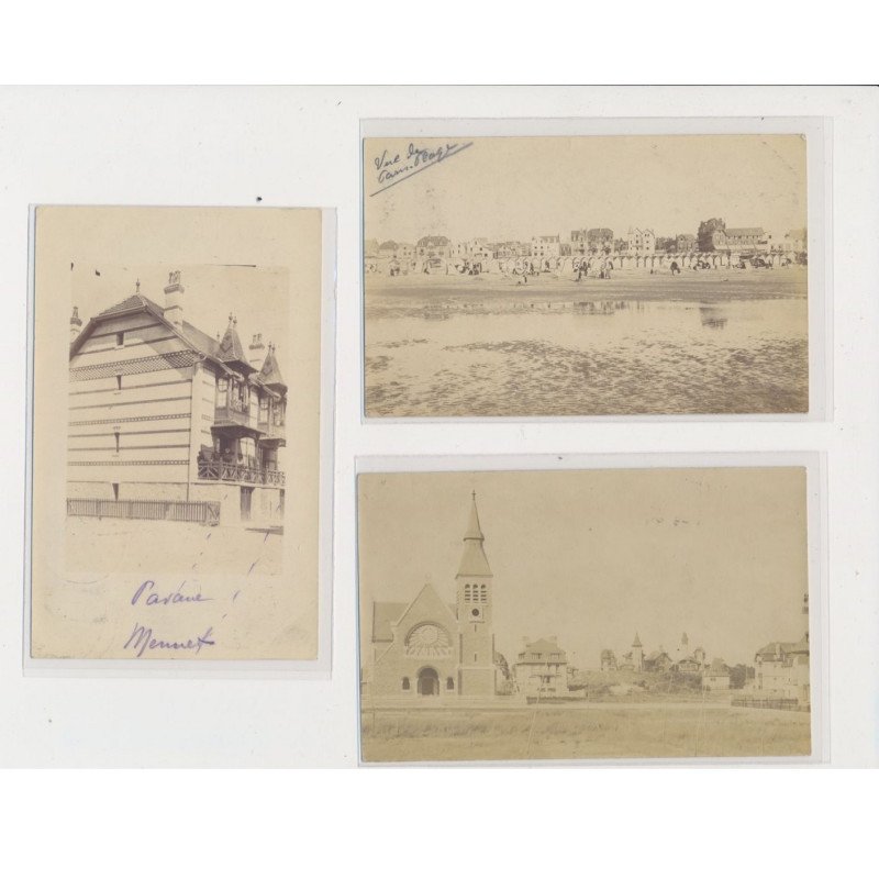 PARIS-PLAGE - 3 CPA - carte photo - très bon état