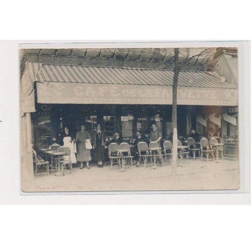 PARIS - Carte photo - Café de la Fauvette - très bon état