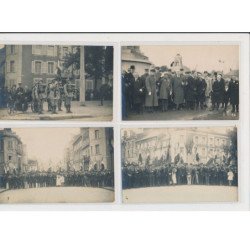 AMIENS - carte photo - 5 CPA - militaires - cérémonies - très bon état