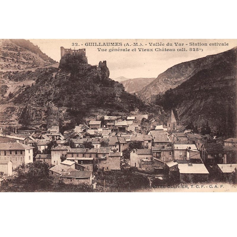 GUILLAUMES - Vallée du Var - Vue générale et Vieux Château - très bon état
