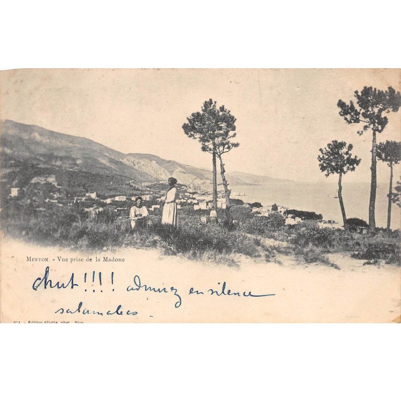 MENTON - Vue prise de la Madone - très bon état