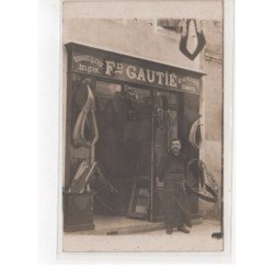 VILLEMUR : carte photo de l'atelier de sellerie bourrellerie GAUTIE - très bon état