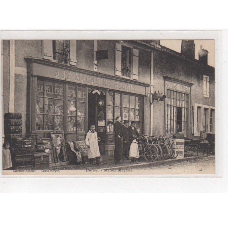 HORTES : chapellerie - épicerie - maison Magnier (quincaillerie) "Aux Magasin Réunis" - très bon état