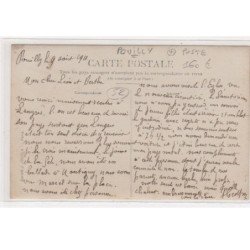 POUILLY : carte photo du bureau de Poste et de l'intérieur du village - très bon état