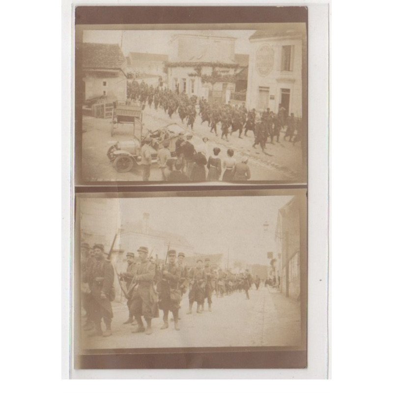 VERNEUIL : carte photo d'un défilé militaire - très bon état