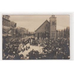 BERCK PLAGE : carte photo d'une procession - très bon état