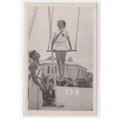 BERCK PLAGE : carte photo d'un concours sportif (athlétisme) au stade Bertagnol - très bon état