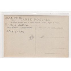 PARIS PLAGE : lot de 2 cartes photo de l'agence de location ROBERVAL (humouristique - scène de plage) - très bon état