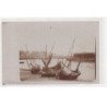 BOULOGNE SUR MER : lot de 2 cartes photo des quais (bateau de Saint Valery sur Somme) - très bon état