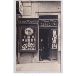 MONTPELLIER : carte photo du magasin du photographe SPAETI - bon état (un petit pli d'angle)