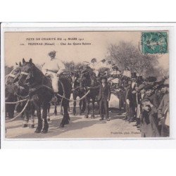 PEZENAS : fêtes de Charité 1911 - le char des Quatre Saisons - très bon état