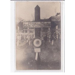 MONTPELLIER : carte photo de la tombe du soldat Paul CARRIERE (guerre 14-18 - militaire) - très bon état