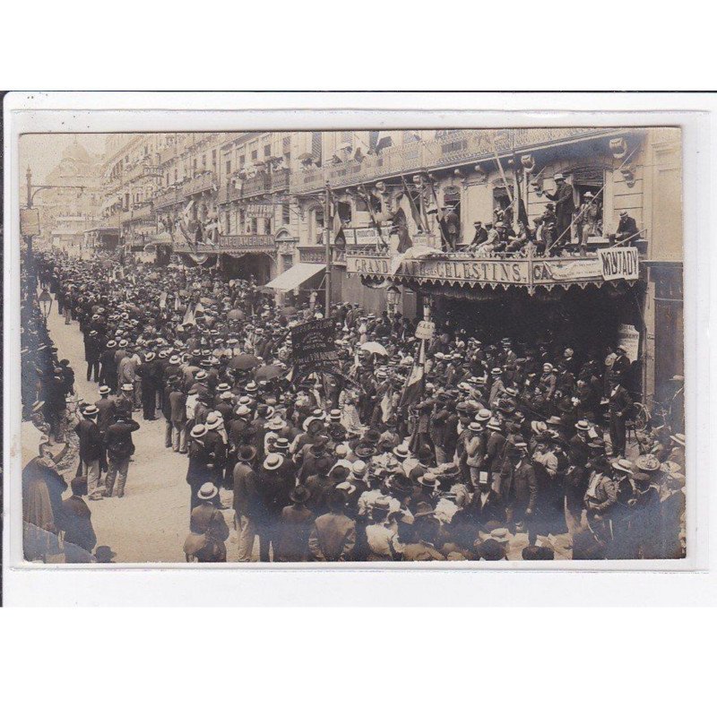 MONTPELLIER : carte photo ( evenements viticoles - manifestations) - bon état (un coin plié)