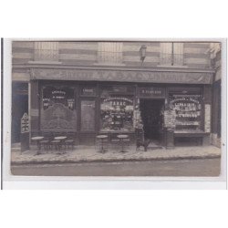 LE VESINET : carte photo du tabac - café - vendeur de cartes postales PLOCQUE au 7 rue de l'église - très bon état