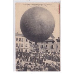 TARARE : le ballon sur la place Victor Hugo (fête des Mousselines en 1911) - très bon état