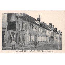 Bataille de l'Ourcq Juillet 1918 - LA FERTE MILON - Rue de la Chaussée - Maisons bombardées - très bon état