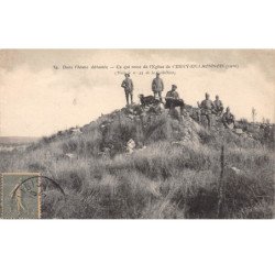 Dans l'Aisne dévastée - Ce qui reste de l'Eglise de CERNY EN LAONNOIS - très bon état