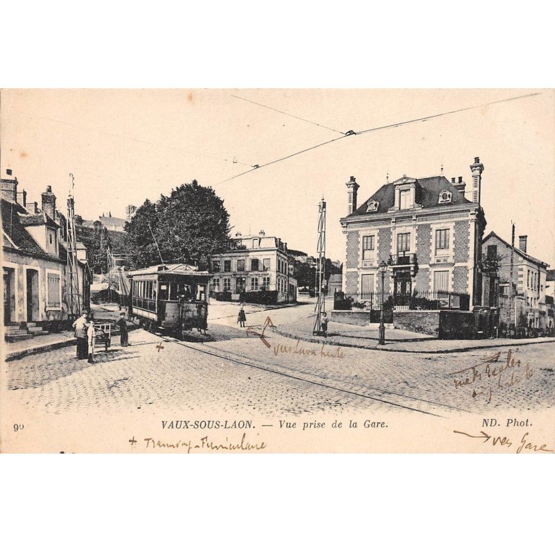 VAUX SOUS LAON - Vue prise de la Gare - très bon état