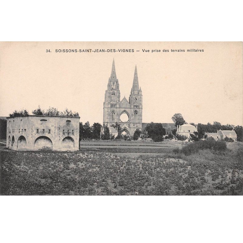 SOISSONS - SAINT JEAN DES VIGNES - Vue prise des terrains militaires - très bon état SOISSONS - SAINT JEAN DES VIGNES - Vue prise des terrains militaires - très bon état