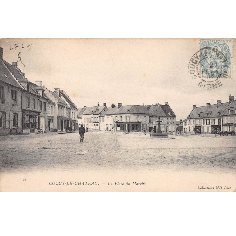 COUCY LE CHATEAU - La Place du Marché - très bon état