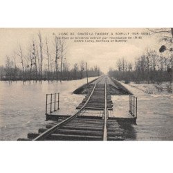 Ligne de Château Thierry à Romilly sur Seine - Le Pont de SELLIERES détruit par l'inondation de 1910 - très bon état