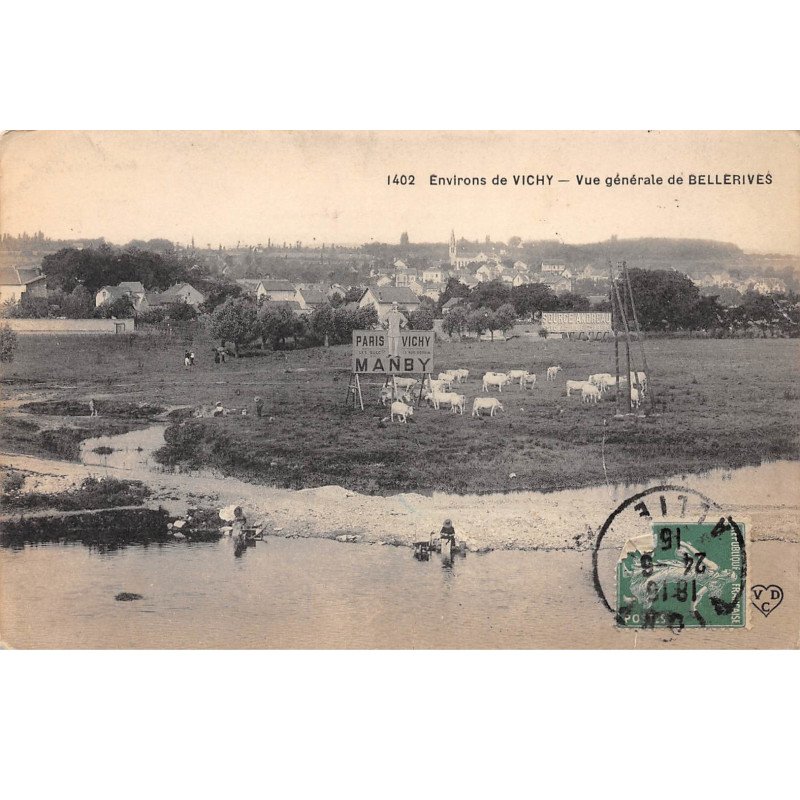 Environs de VICHY - Vue générale de BELLERIVES - très bon état