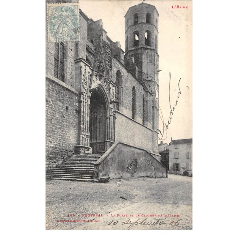 MONTREAL - La Porte et le Clocher de l'Eglise - très bon état