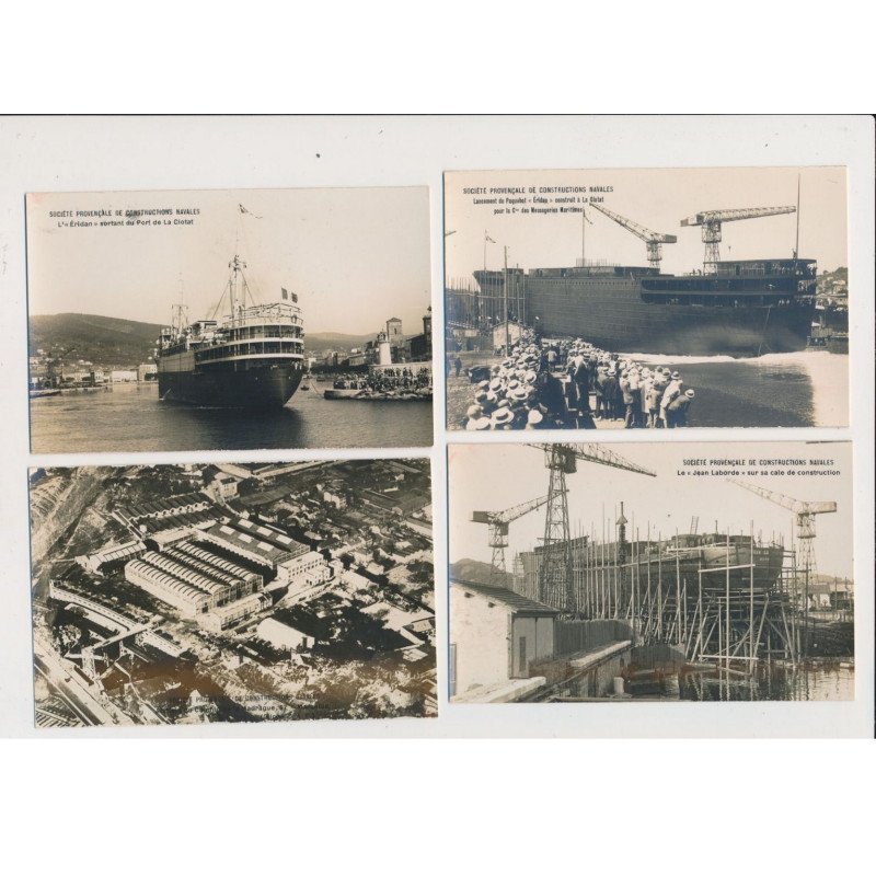 MARSEILLE ET LA CIOTAT - 14 CPA - Société Provençale de constructions navales et Aéronotiques - très bon état
