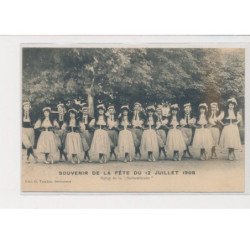 BARBEZIEUX - Souvenir de la fête du 12 juillet 1908 Ballet de la Barbezilienne - très bon état
