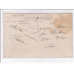 PARIS 16ème : carte photo du magasin BOF (beurre oeufs fromages) LECOEUR au 128 rue Mozart - état
