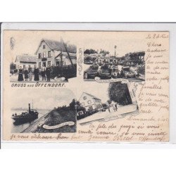 OFFENDORF : gruss aus - la poste - militaires - place de l'église - très bon état