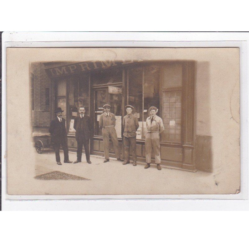 TOURS ? : carte photo de l'imprimerie Couraud (Paris ?) - état