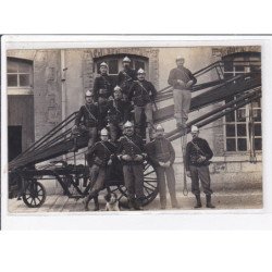 GRENOBLE : carte photo des pompiers - très bon état