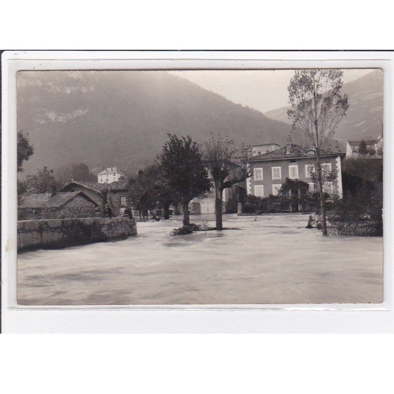 VEUREY : lot de 4 cartes photo des inondation en 1928 - très bon état