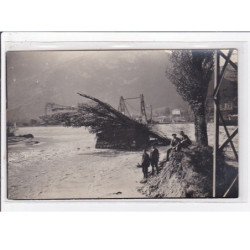 VEUREY : lot de 4 cartes photo des inondation en 1928 - très bon état