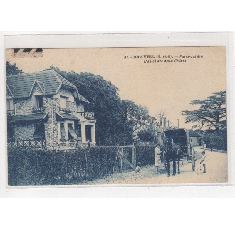 DRAVEIL : Paris Jardin - l'allée des Deux Cèdres (attelage) - bon état