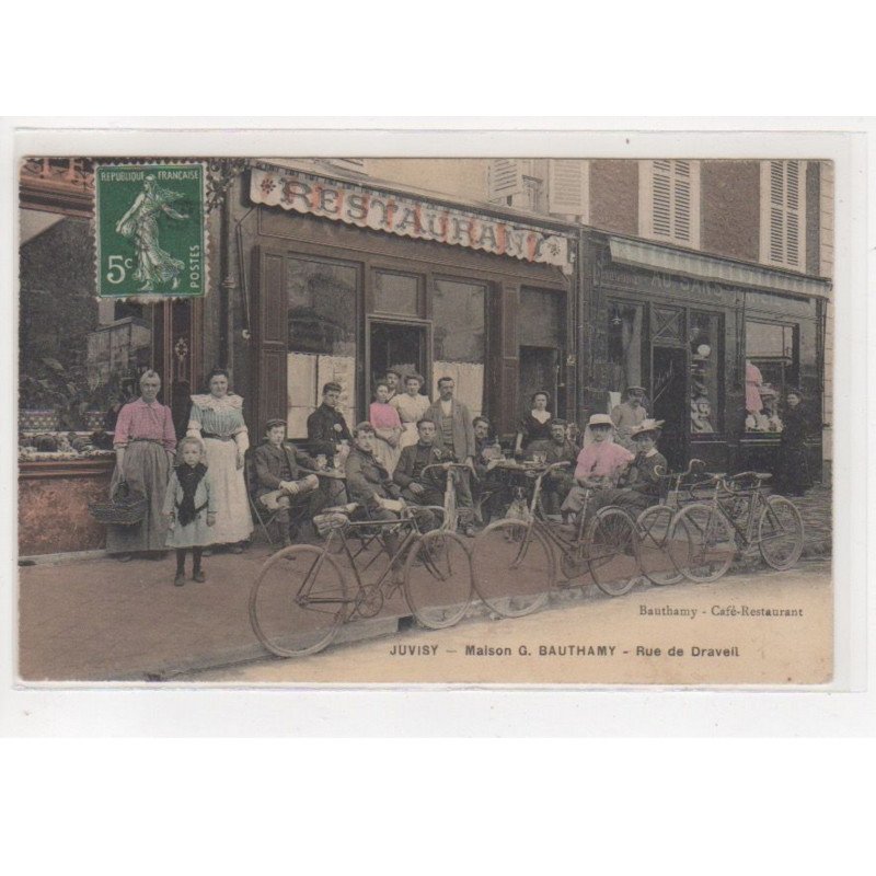 JUVISY : le café - restaurant BAUTHAMY, rue de Draveil - très bon état
