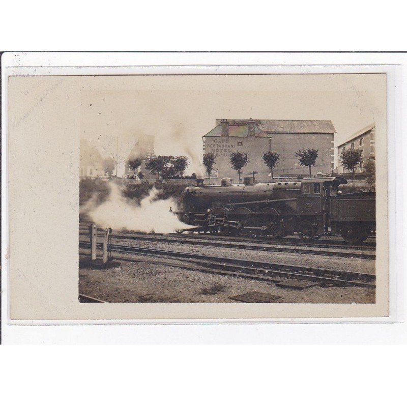 TOURS : lot de 5 cartes photos - chemin de fer - locomotive - train - très bon état