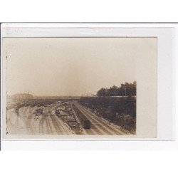 TOURS : lot de 5 cartes photos - chemin de fer - locomotive - train - très bon état