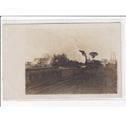 TOURS : lot de 5 cartes photos - chemin de fer - locomotive - train - très bon état
