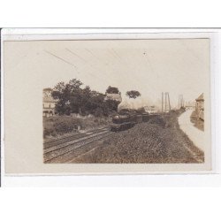 TOURS : lot de 5 cartes photos - chemin de fer - locomotive - train - très bon état